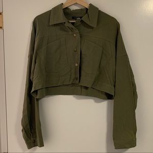 Green Cropped Jacket Size M